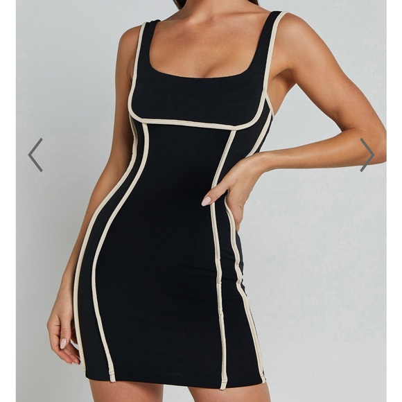 Showpo. Dresses & Skirts - Showpo Black and Cream Mini Dress